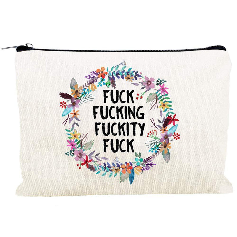 [Australia] - Kimoli Funny Canvas Makeup Bag | Cosmetic Bag | Cute Pouch Purse | Toiletry Bags with Sayings (Style-C) Style-C 