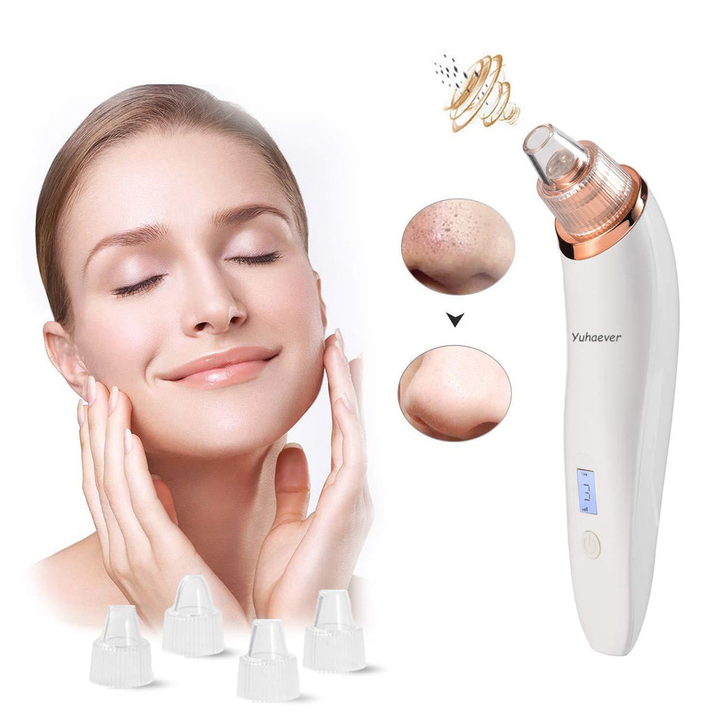 [Australia] - yuhaever Pore Cleaner Kit 5 Model & 4 Changeable Probes - Rechargeable Blackhead Remover Vacuum with Strong Suction & LCD Display - for Face & Nose & Skin Scrubber (5 Model) 