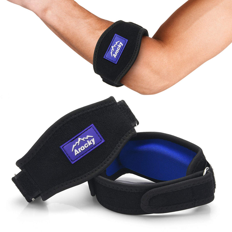 [Australia] - Aracky Tennis Elbow Brace with Compression Pad, Elbow Strap for Men & Women, 2-Count with 4 Adjustable Straps, Counterforce Band for Tedonitis, Tennis & Golfer's Elbow, Tension Relief 