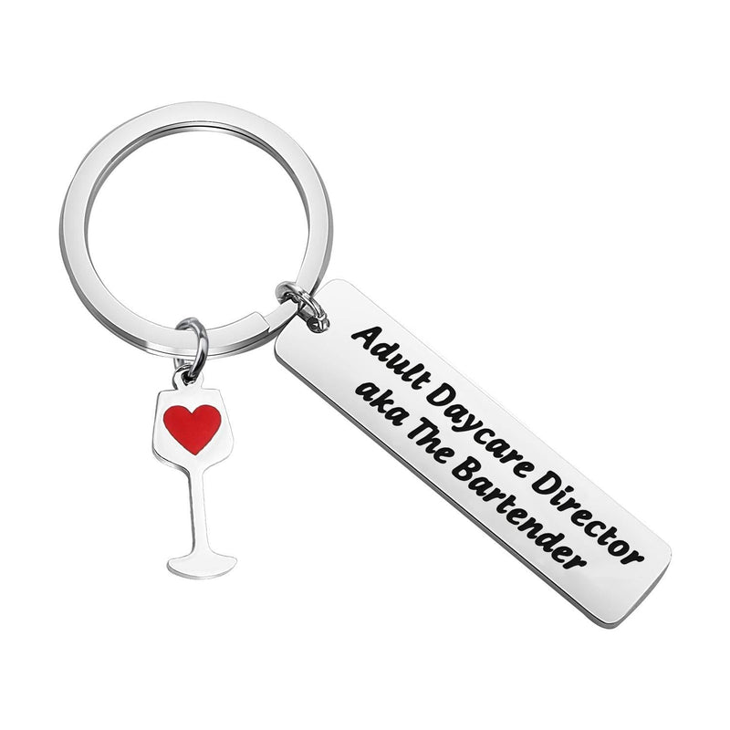 [Australia] - CHOORO Bartender Gift Barmaid Jewelry Adult Daycare Director aka The Bartender Keychain Bartender Birthday Gift Idea Happy Hour Jewelry 