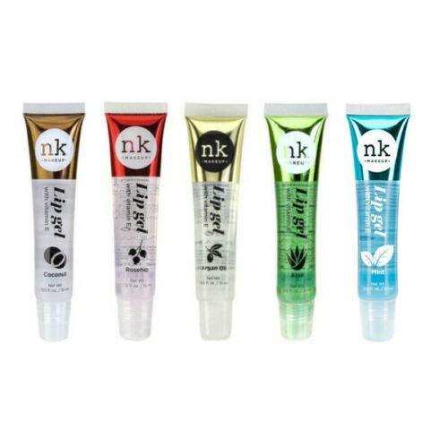 [Australia] - [5PCS] NK Lip Gel Rosehip Argan Oil Mint Aloe Coconut Moisturizing Clear Gloss 