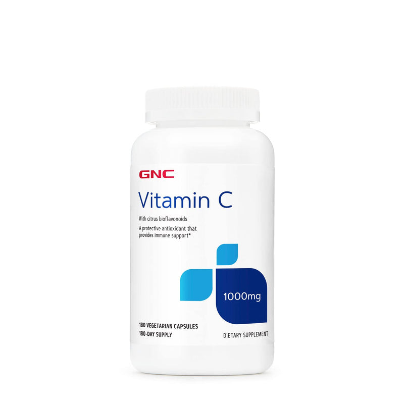 [Australia] - GNC Vitamin C 1000mg, 180 Capsules, Supports Healthy Immune System 180 Servings (Pack of 1) 