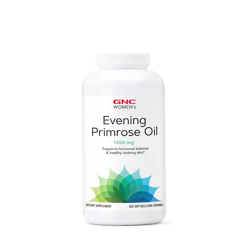 [Australia] - GNC Women's Evening Primrose Oil (EPO) 1300 mg | Supports Hormonal Balance, Immunity, Healthy Skin and Heart Health | Daily Vitamin | 180 Softgel Capsules 