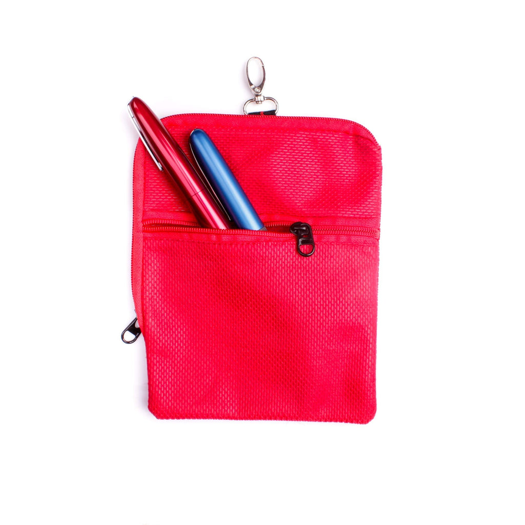 [Australia] - Glucology XXL Zip Pouch | Glucology Cooler Bags for 5 pens | Glucology Insulin Pen Cooler Pouch - Portable, Reusable Insulated Cooling Pack - Red 