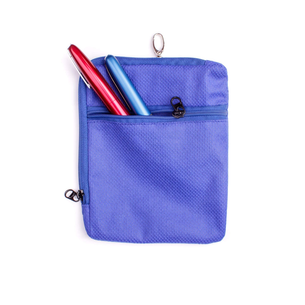 [Australia] - Glucology XXL Zip Pouch | Glucology Cooler Bags for 5 pens | Glucology Insulin Pen Cooler Pouch - Portable, Reusable Insulated Cooling Pack - Blue 