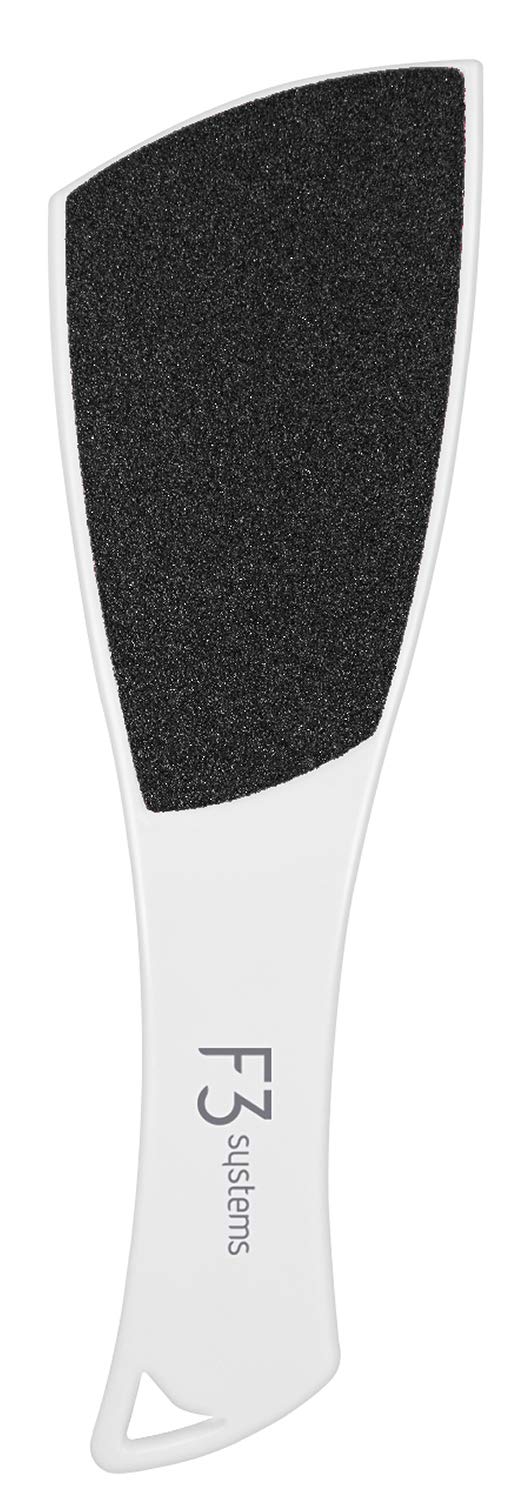 [Australia] - F3 Systems S-Line Emery Foot file, Colossal Double-Sided Pedicure Tool, Effective for Cracked Heel, Ergonomic Design for Easy Grip 1 Count (Pack of 1) 