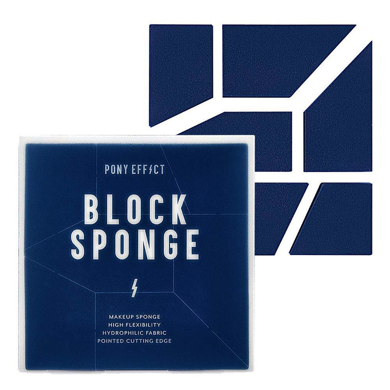 [Australia] - PONY EFFECT Block Sponge Foundation Blending Sponge | Makeup Blender Sponge for Dry or Wet Use | K-beauty 