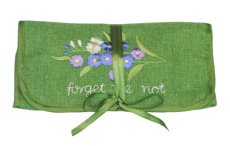 [Australia] - Jewelry Roll in a Forget-me-Not Design 
