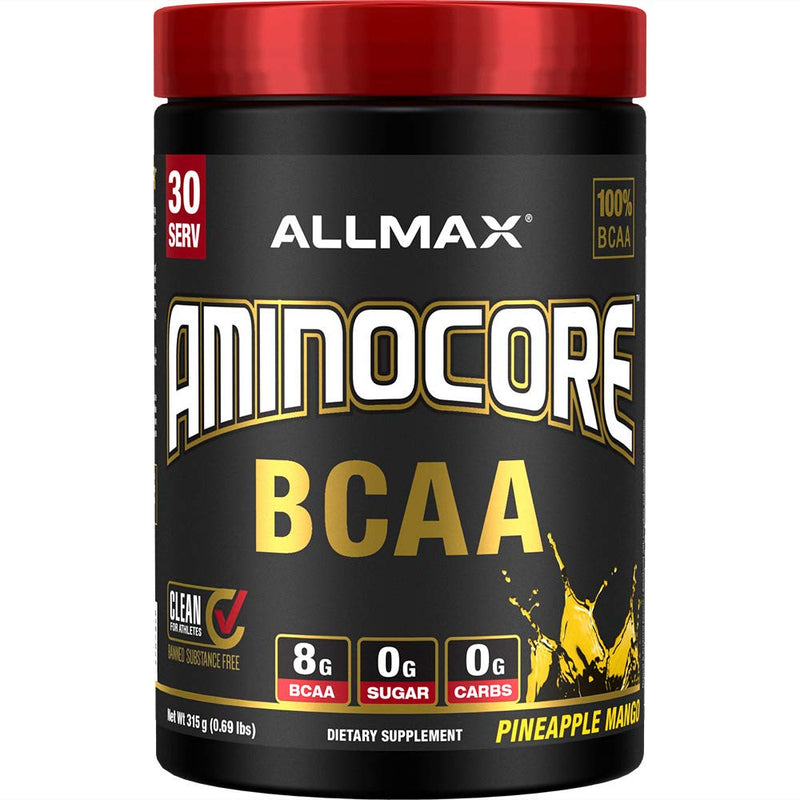 [Australia] - ALLMAX Nutrition AMINOCORE BCAA Powder, 8.18 Grams of Amino Acids, Intra and Post Workout Recovery Drink, Gluten Free (Pineapple Mango, 315 Grams) Pineapple Mango 11.11 Ounce (Pack of 1) 