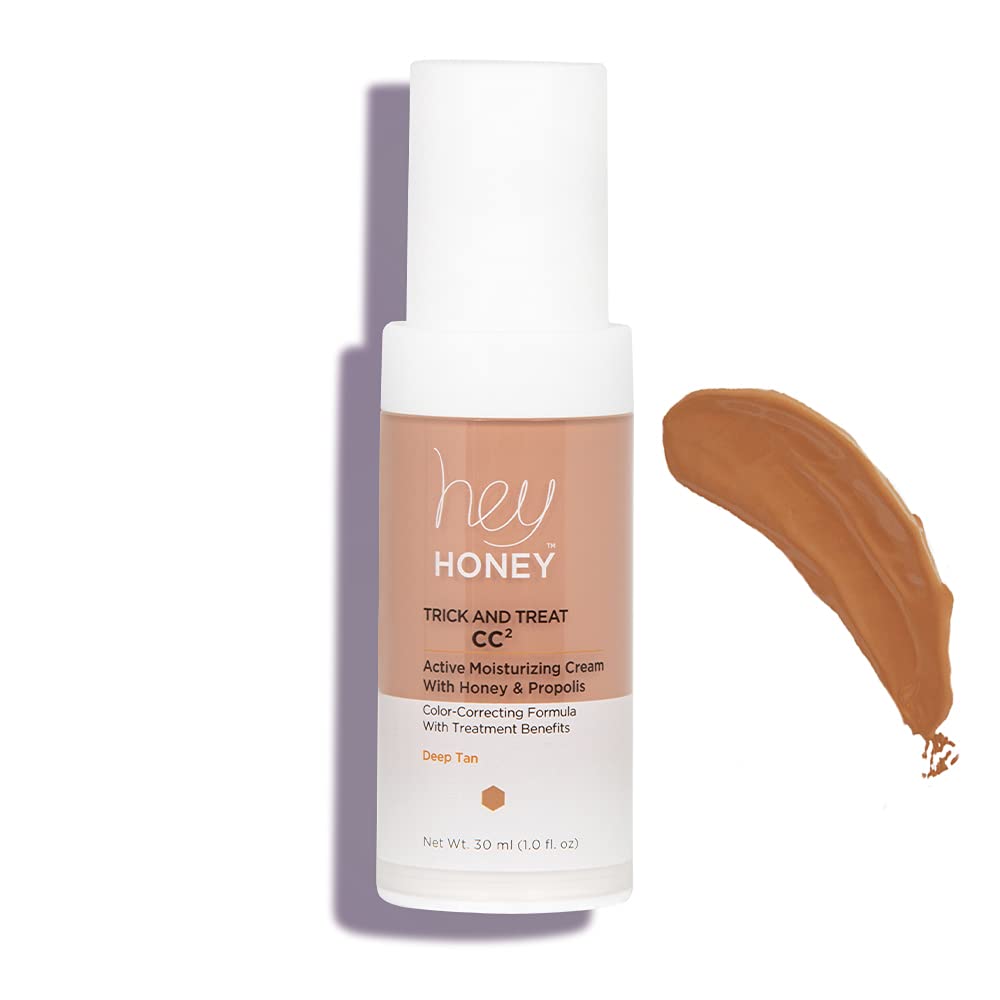 [Australia] - Hey Honey, Trick and Treat CC² Cream,Shortcut step for coverage and a complete active moisturizing benefits with anti-aging skincare.1 oz. Deep Tan Tone 1 Fl Oz (Pack of 1) 