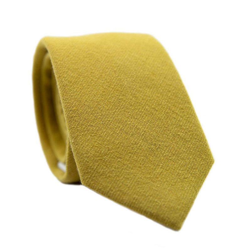 [Australia] - DAZI Men's Skinny Tie, Cotton Wool Linen Necktie, Great for Weddings, Groom, Groomsmen, Missions, Dances, Gifts. Amber 