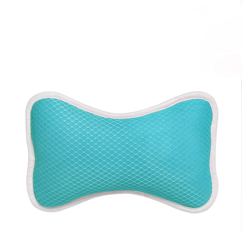 [Australia] - Bath Rest Non-Slip Bath Pillow with Suction Cups, Supports Neck and Shoulders for Home Spa, Bathtub, Hot Tub, Anti Bacterial, 3D Mesh Fabric Extra Durable Comfortable Pillow, Blue 