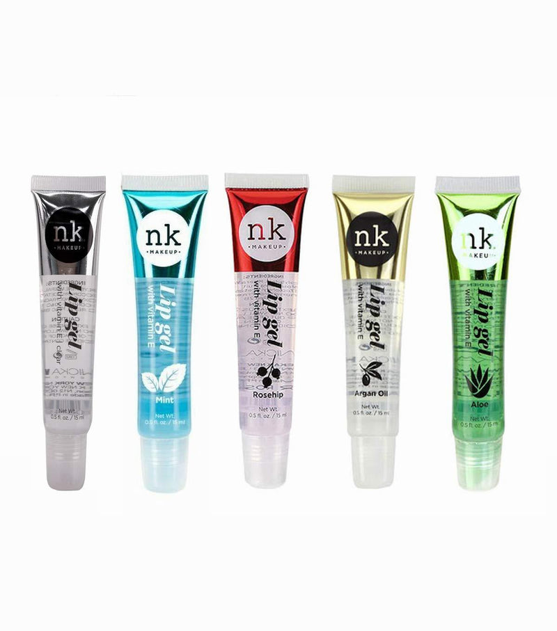 [Australia] - 5 Flavors NK Hydrating Lip Gel Rosehip Argan Oil Mint Aloe Clear Moisturizing Clear Gloss 