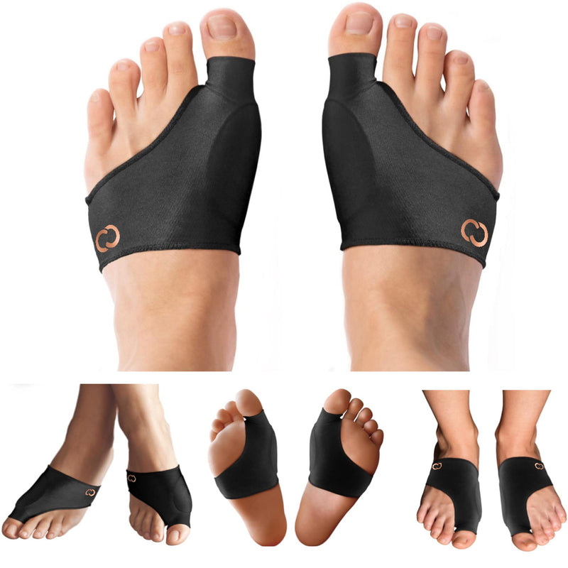 [Australia] - Copper Compression Bunion Corrector Relief Sleeve - Gel Cushion Pads - Copper Infused - Orthopedic Big Toe Alignment - Hallux Valgus Relief - Toe Straightener and Spacer Fit for Women & Men - 1 Pair 2X-Large (1 Pair) 