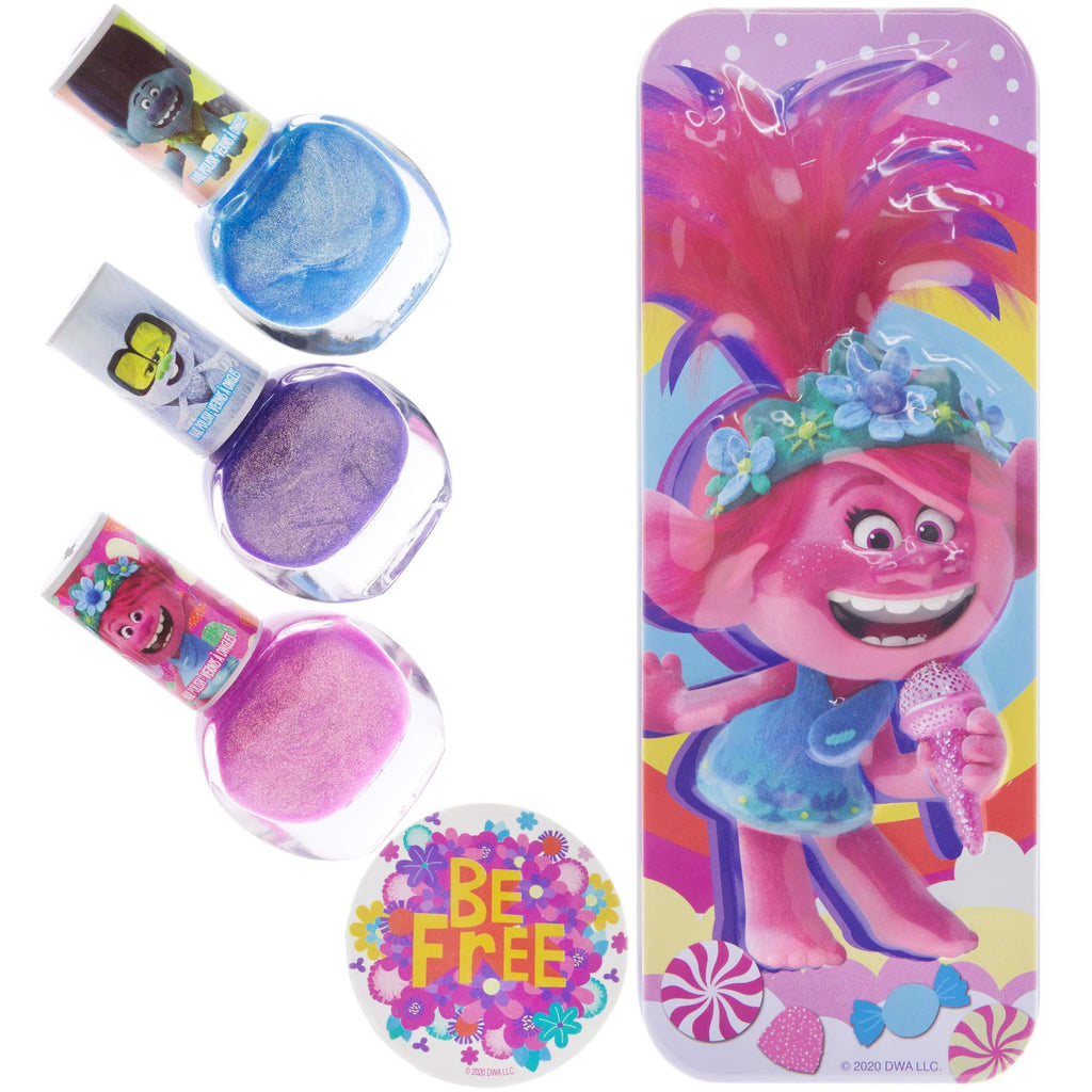 [Australia] - Townley Girl Trolls World Tour Nail Polish with Themed Purse, Age 3+, 3 Pack 