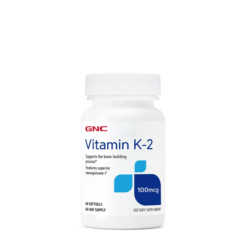 [Australia] - GNC Vitamin K-2 100mcg, 60 Softgels, Supports Bone-Building Process 