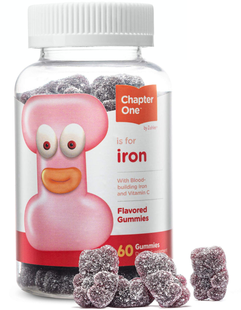 [Australia] - Chapter One Iron Gummies, Iron with Vitamin C, Kosher, 60 Flavored Gummies 