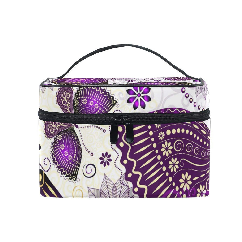 [Australia] - VIKKO Cosmetic Bag Large Capacity Handy Toiletry Case Purple Butterfly 