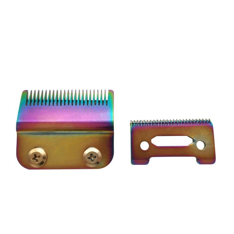 [Australia] - Professional Stagger-Tooth Trimmer Clipper Replacement Blades 2-Hole #2161 -Compatible with 5 Star Senior Cordless Wahl Magic Clip (Rainbow) Rainbow 