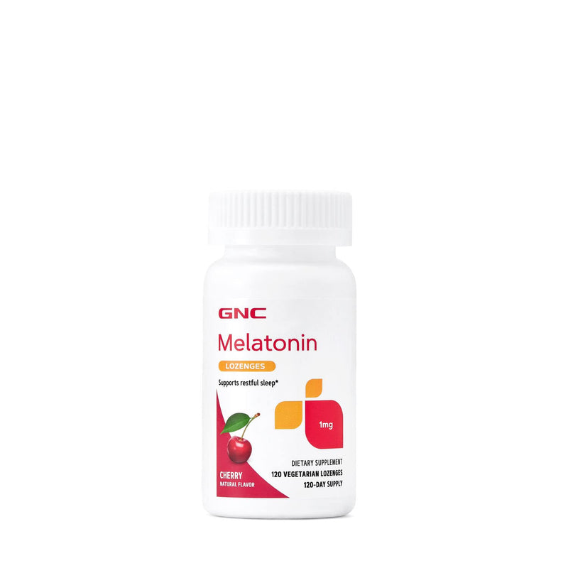 [Australia] - GNC Melatonin 1mg - Cherry, 120 Lozenges, Supports Restful Sleep 120 Count (Pack of 1) 