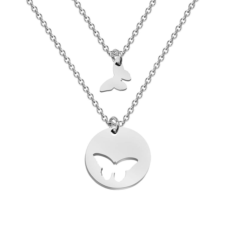[Australia] - BAUNA Mother Daughter Gifts Mother and Daughter Necklace Set for 2 Butterfly Necklace Matching Jewelry for Mommy and Me Necklace for 2 