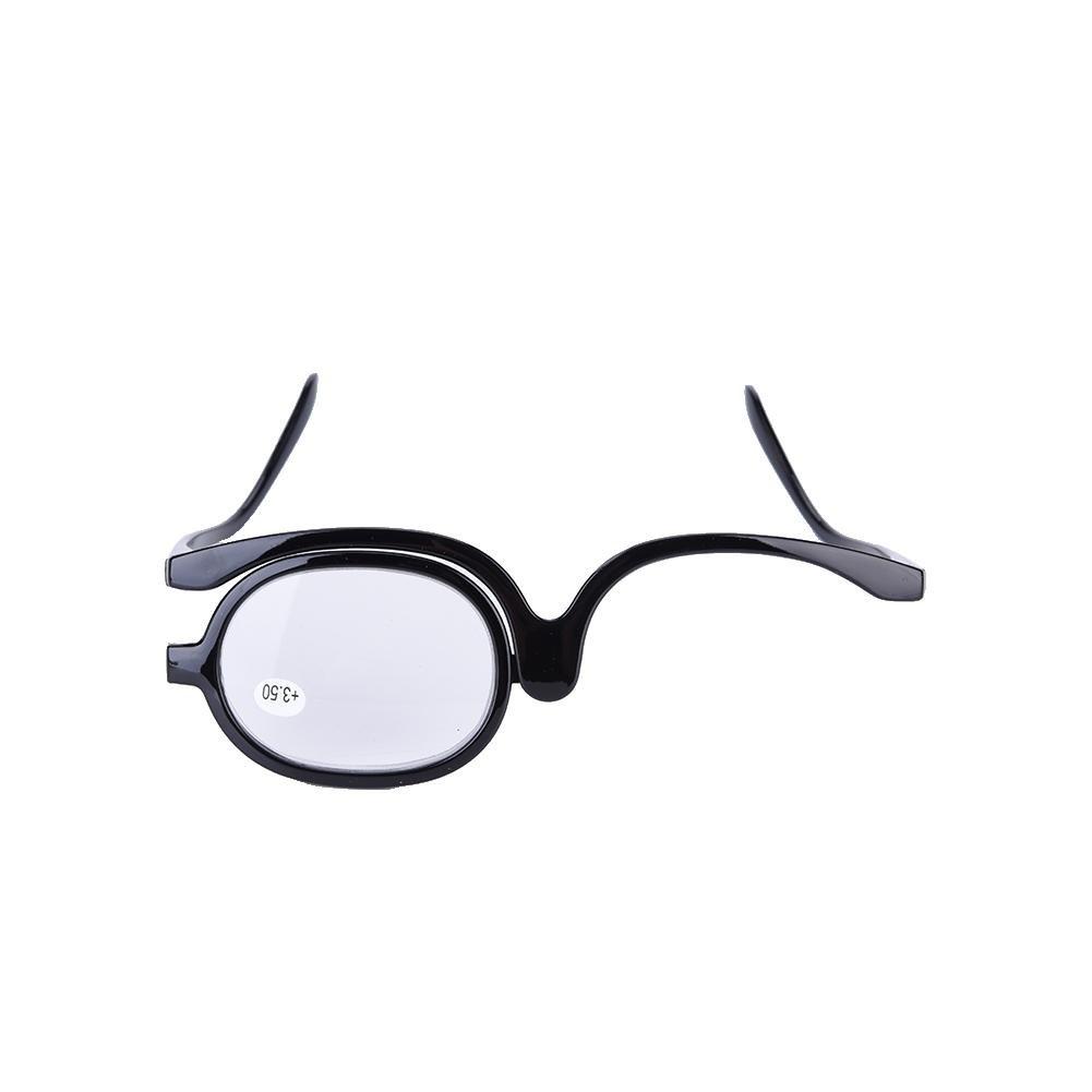 [Australia] - Cosmetic mirror, magnifying eye makeup glasses single lens rotating glasses women makeup essential tool 400 black 