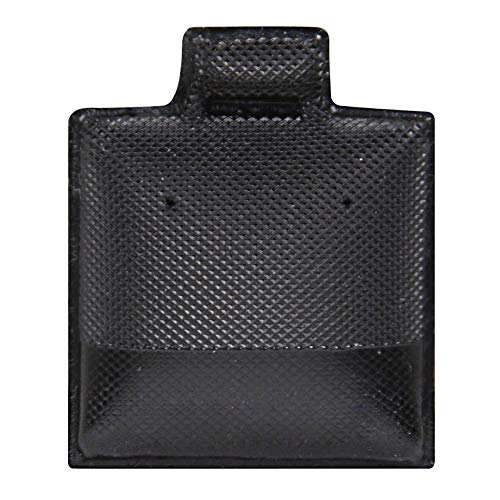 [Australia] - N'icePackaging - 100 Qty Plain Black 1" x 1" Vinyl Puff Pad Earring Cards - for Display & Sales - Clip/Wire/Post Earrings 1" x 1" 