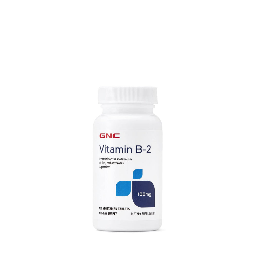 [Australia] - GNC Vitamin B-2 100mg, 100 Tablets, Metabolizes Fats, Carbohydrates and Proteins 