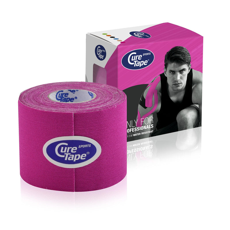 [Australia] - CureTape® Sports Kinesiology Tape | 30% Stronger Adhesion for Extreme Sporting Conditions | Waterproof & Quick Dry Viscose | Recover Faster, Train Harder! (Pink) Pink 