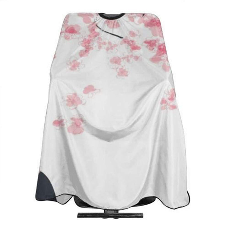 [Australia] - NELife Haircut Apron Japanese Cherry Blossom Polyester Professional Salon Cape Hair Salon Cutting Cape Barber Hairdressing Cape For Barbershop 55 X 66 In 