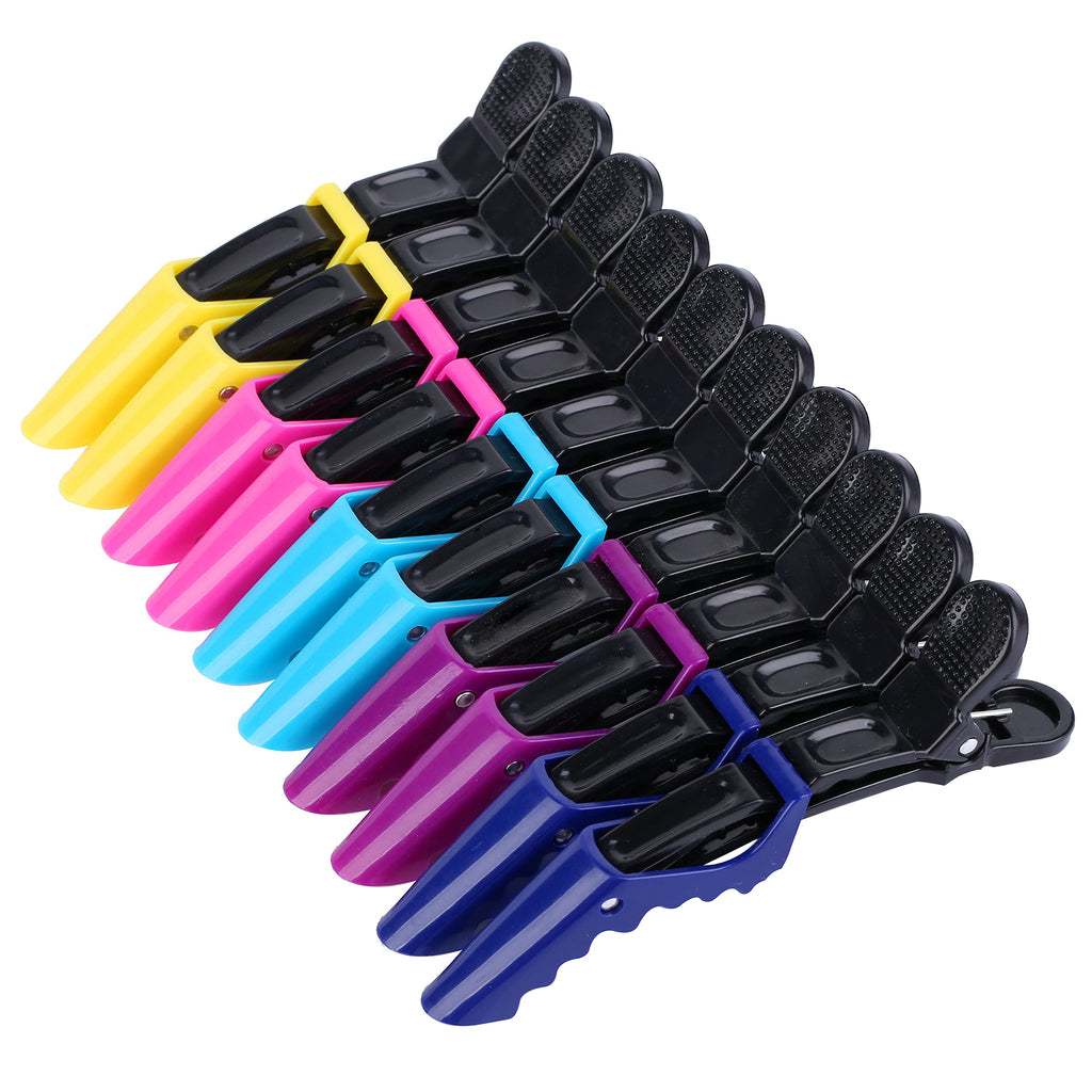 [Australia] - Hair Clips for Women by HH&LL – Wide Teeth & Double-Hinged Design – Alligator Styling Sectioning Clips of Professional Hair Salon Quality - 10Pack (Mixing) Mixing 