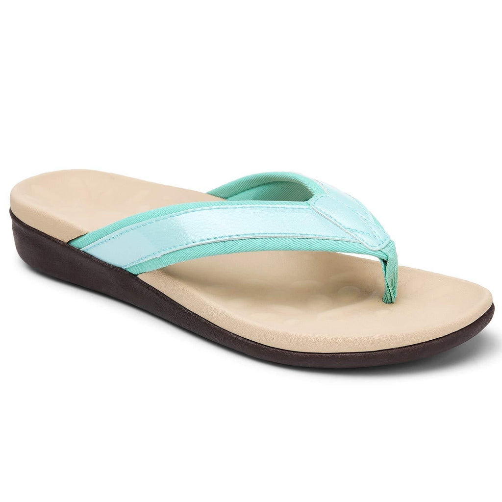 [Australia] - Orthotic Flip Flops For Women,Plantar Fasciitis Sandals For Flat Feet with Arch Support Thong Style Flip Flops Sandals for Comfortable Walk 5 W5-mint 