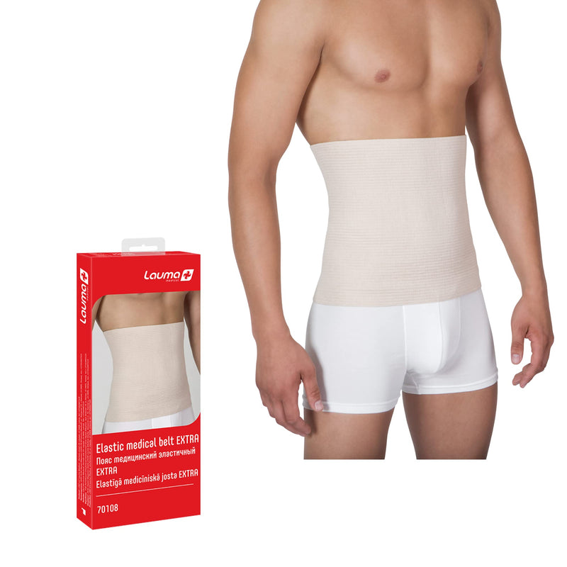 [Australia] - Lauma Medical Elastic Warming Belt for Lower Back Pain and Relief, Warming Kidney, Stretchy Brace Thermal Waist, Back Warmer, Certified Medical Products, Post Surgery Wear (1 (XS), Beige) 1 (XS) 