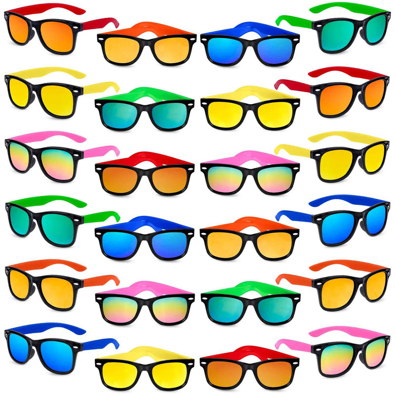 [Australia] - Kids Sunglasses Party Favors, 24Pack Neon Sunglasses with UV400 Protection in Bulk for Kids, Boys and Girls, Great Gift for Birthday Graduation Party Supplies, Beach, Pool Party Favors, Fun Gift, Party Toys, Goody Bag Favors 