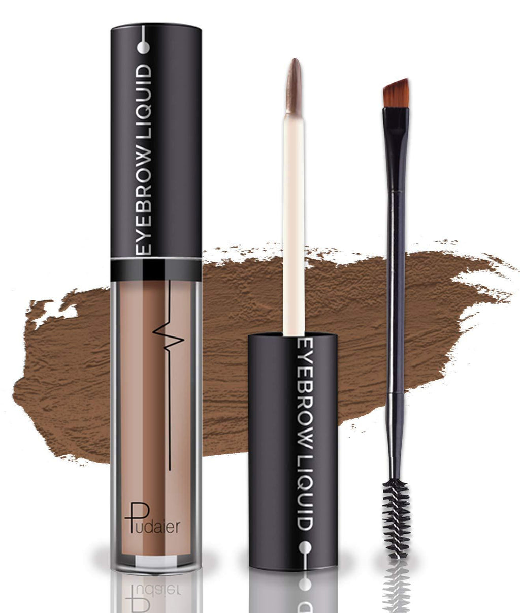 [Australia] - Waterproof Eyebrow Gel, Long Lasting Smudge-Proof Liquid Brow Makeup Tint, Brow Shaper with Mascara Primer Brush Wand Kit Gifts for Women (Color-Brown) 02-Brown 