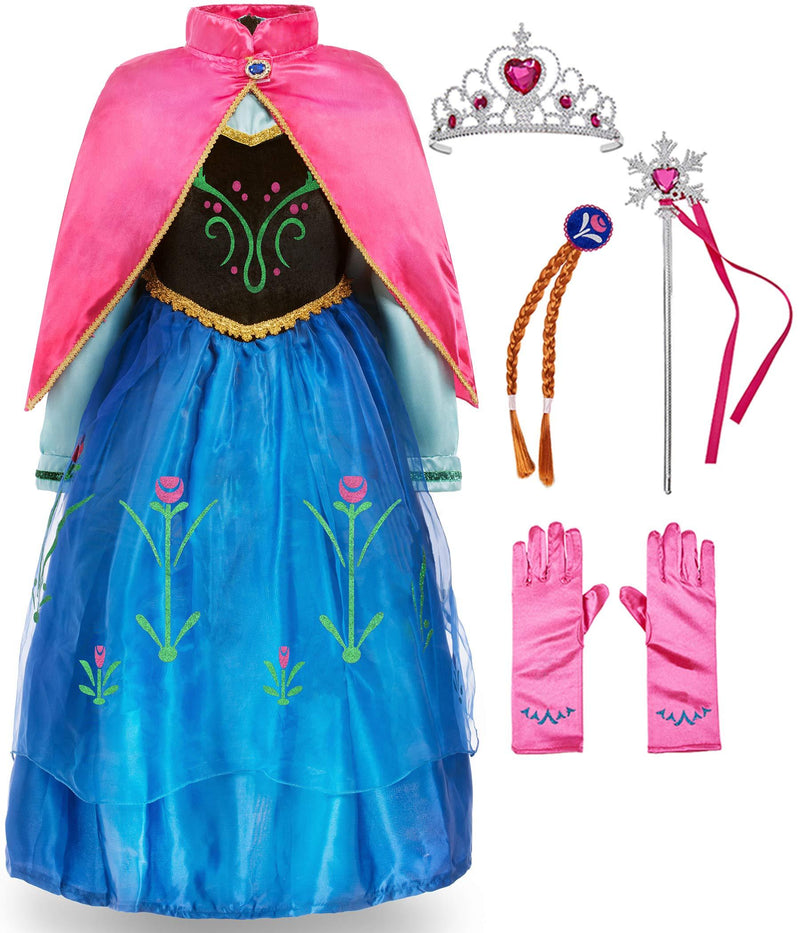 [Australia] - FUNNA Princess Costume for Toddler Girls Fancy Dress Party with Accessories Blue 2T 