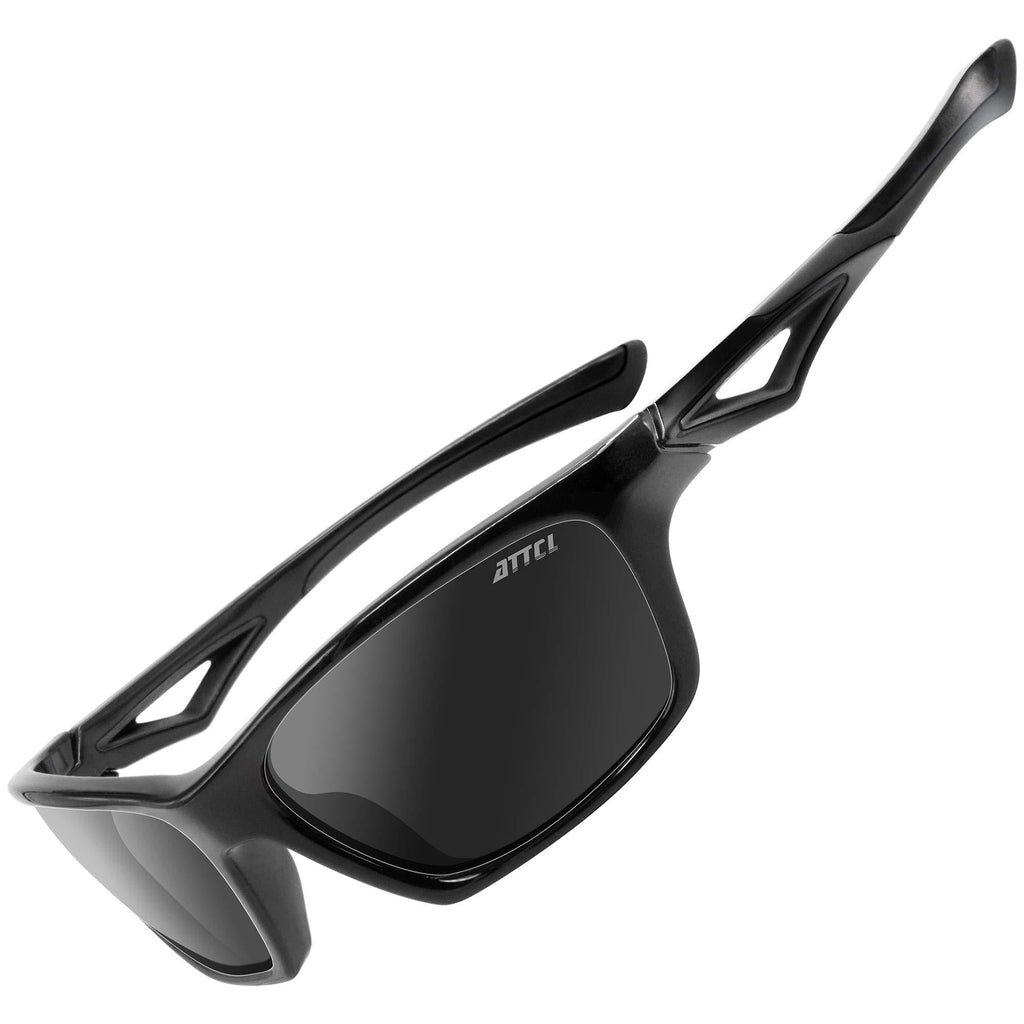 [Australia] - ATTCL TR90 Unbreakable Polarized Sport Kids Sunglasses For Boys Girls Age 3-10 Child All-black/Not Mirrored 