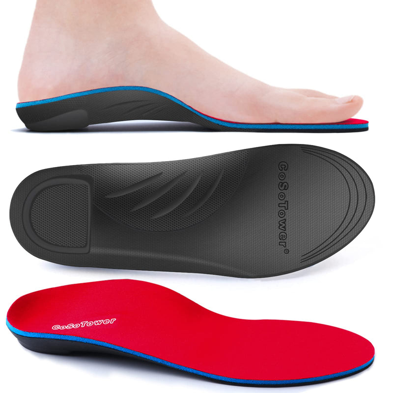 [Australia] - CoSoTower Arch Support Insoles for Plantar Fasciitis Relief, Over Pronation Insoles, Orthotic Inserts for Women and Men, Shoe Insoles for High Arch, Flat Feet, Foot Pain B:Men's 7-7.5 | Women's 8.5-9---10.4''/265MM 