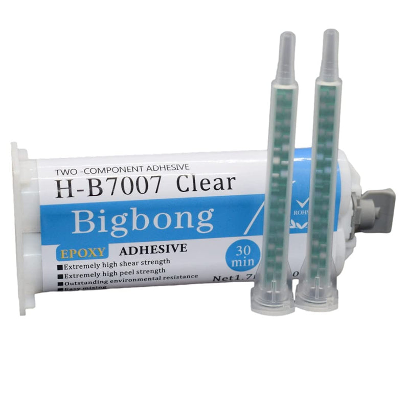 [Australia] - 50ml 1:1 Epoxy Resin AB Glue Epoxy Glue Transparent for Bonding Fixing Metal Ceramics Wood Glass Plastic & 2pcs 1:1 Mixing Nozzles 