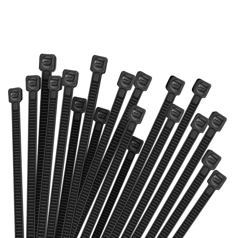 [Australia] - HMROPE 100pcs Cable Zip Ties Heavy Duty 12 Inch, Premium Plastic Wire Ties with 50 Pounds Tensile Strength, Self-Locking Black Nylon Zip Ties for Indoor and Outdoor 