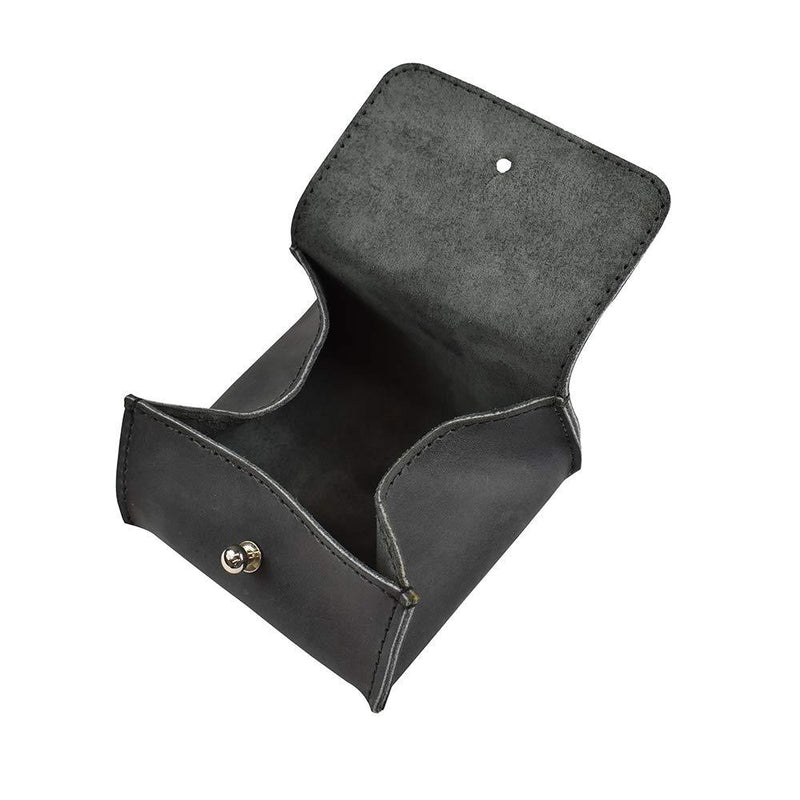 [Australia] - Hide & Drink, Leather Jewelry Pouch, Mini Travel Size Box, Rings & Precious Articles Storage Organizer, Groom & Bridesmaid Wedding Gifts, Handmade :: Charcoal Black 
