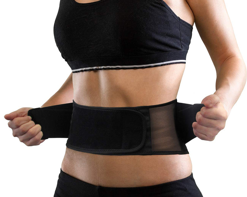 [Australia] - AllyFlex Sports® Lightweight Back Brace for Men & Women Under Uniform, Dual Medical 3D Lumbar Pads for Lower Back Pain Relief, Breathable Mesh with Adjustable Stapes for Back Stress - XS/S X-Small/Small (Pack of 1) 