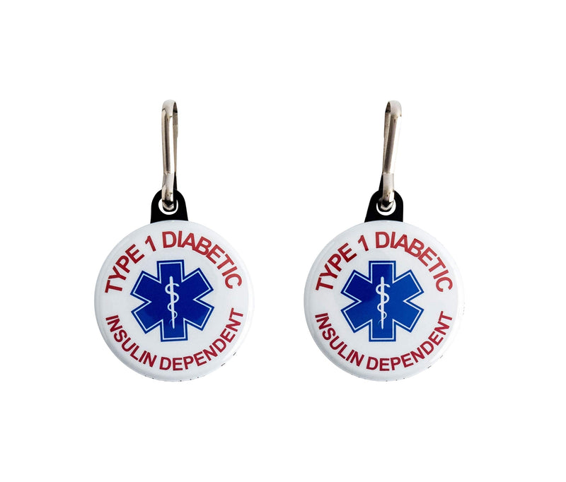 [Australia] - Type 1 Diabetic Insulin Dependent Medical Zipper Pulls in Case of Emergency Diabetes, Pacemaker, Asthma, Insulin Dependant (Insulin Dependent) 