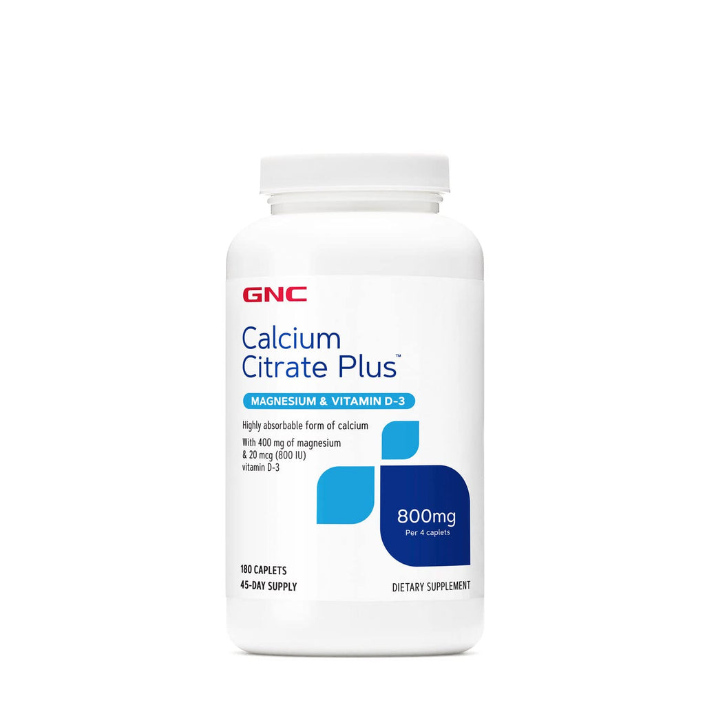 [Australia] - GNC Calcium Citrate Plus Magnesium & Vitamin D-3 800 mg - 180 Caplets 