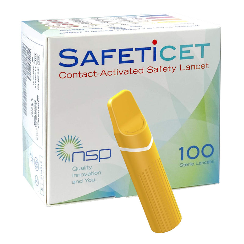 [Australia] - Contact-Activated Safety Lancet Orange 100 Units. Needle Size 23G. Penetration Depth 1.80 mm. Volume: Low Orange - Penetration 1.80 Mm.low Volume. 23g 