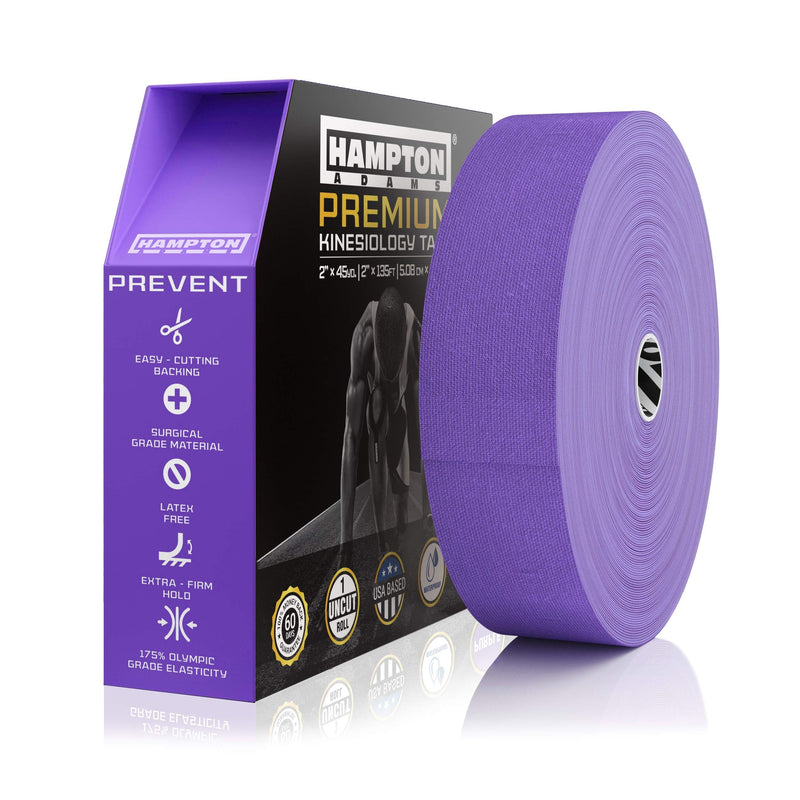 [Australia] - (135 Feet) Bulk Kinesiology Tape Waterproof Roll Sports Therapy Support for Knee, Muscle, Wrist, Shoulder, Back / Original Uncut Premium Therapeutic Elastic & Hypoallergenic Cotton - (Purple) 