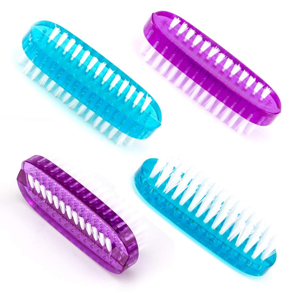 [Australia] - Two-sided Hand and Nail Brush Fingernail Brush Scrub Cleaning Brush for Toes (4 pack) 