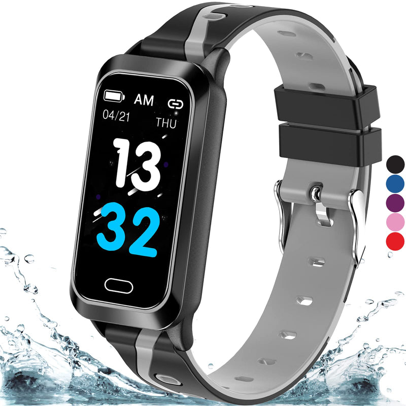 [Australia] - Inspiratek Kids Fitness Tracker for Kids Age 5-16 (5 Colors)，Waterproof Kids Fitness Watch，Kids Pedometer Watch，Watch for Kids，Step / Activity Tracker for Kids，Easy to Use Kids Tracker Watch (Black) Black 