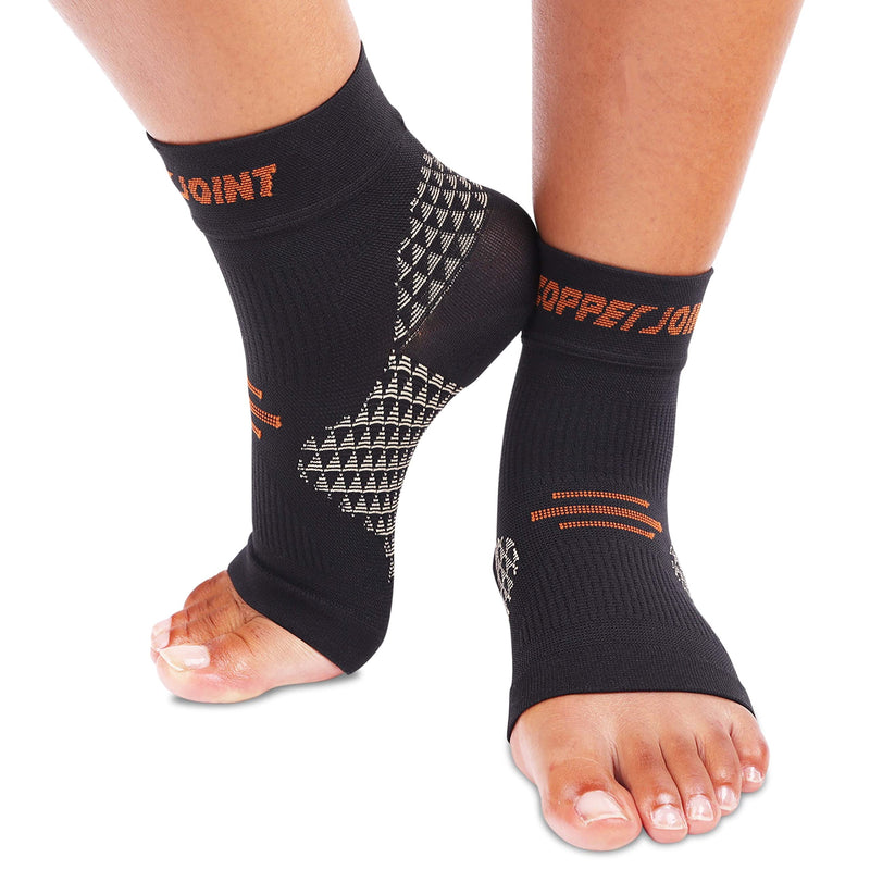 [Australia] - Foot Compression Sleeve - Plantar Fasciitis Socks for Arch Support, Achilles Tendonitis, and Foot Pain Relief - Toeless Socks For Everyday & Night Use - Copper-Infused Nylon by CopperJoint (X-Large) X-Large 
