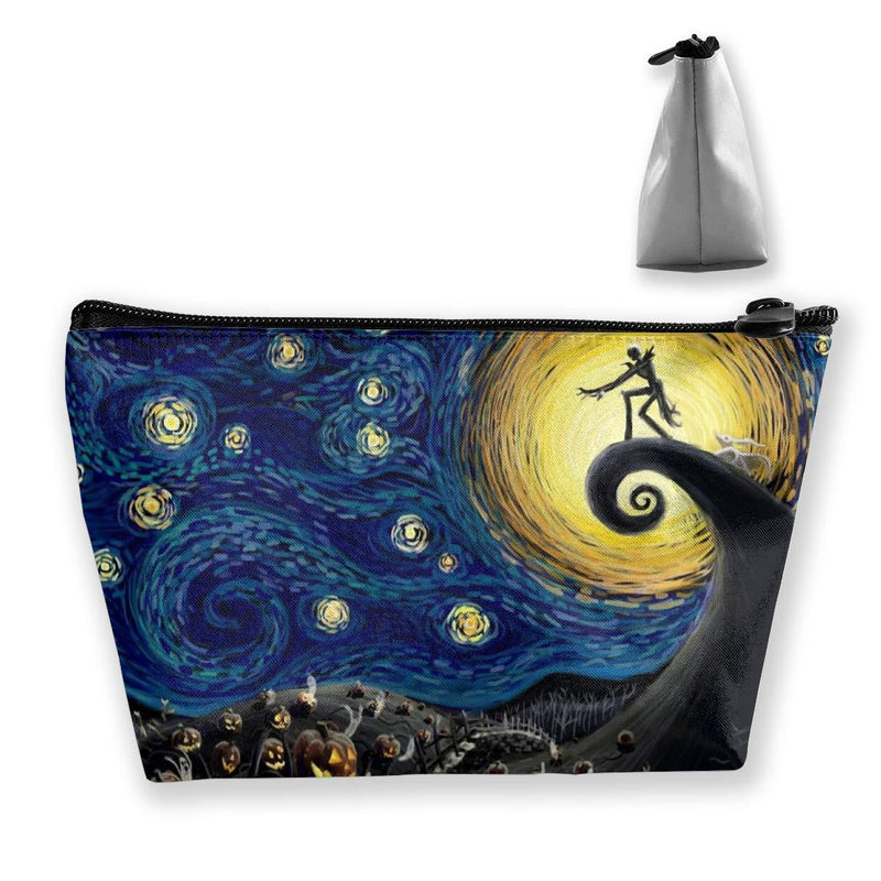 [Australia] - The Nightmare Cosmetic Bags for Women, Waterproof, Soft, Zipper Toiletries Makeup bag Pouch Travel Bags, Adorable Roomy Makeup Bags Accessories Organizer Gifts The Nightmare Before Christmas 